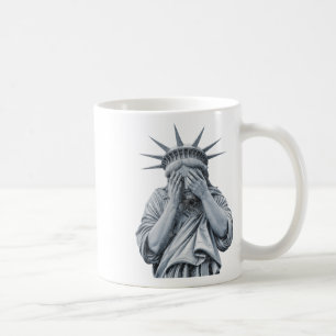 America Statue Of Liberty Cry Funny Meme Men Women Coffee Mug