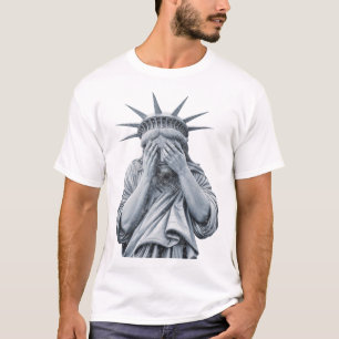 America Statue Of Liberty Cry Funny Meme Men Women T-Shirt