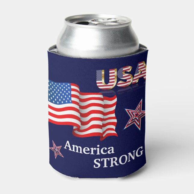 America Strong Can Cooler (Can Front)