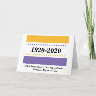 America Suffrage Victory Flag 100th Anniversary Card