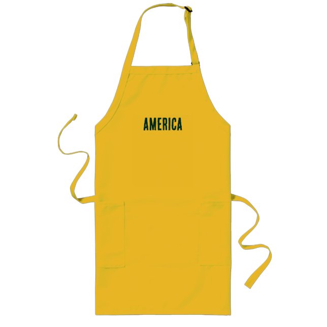America T-Shirt Long Apron (Front)