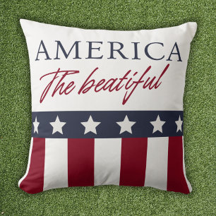 America The Beatiful Patriotic Cushion