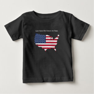 America the Beautiful God Shed His Grace on Thee Baby T-Shirt