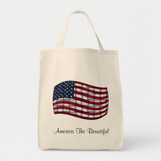 America The Beautiful Grocery Tote