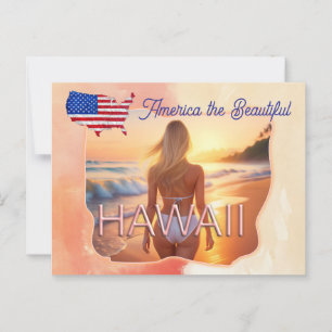 America the Beautiful Hawaii  Postcard