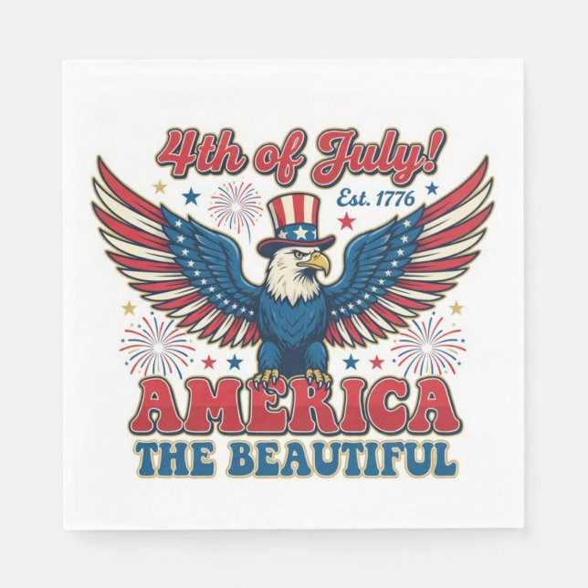 America the Beautiful Napkin (Front)