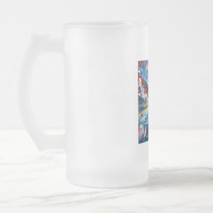 America the Beautiful Patriotic Eagle Frosted Mug