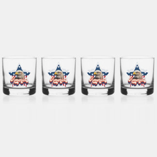 America the Beautiful  Whiskey Glass
