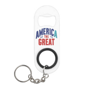 America the Great Mini Bottle Opener with Keychain