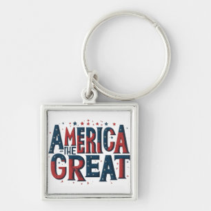 America the Great - Premium Square Keychain