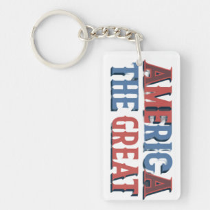 America the Great - Single-Sided Rectangle Keychai Key Ring