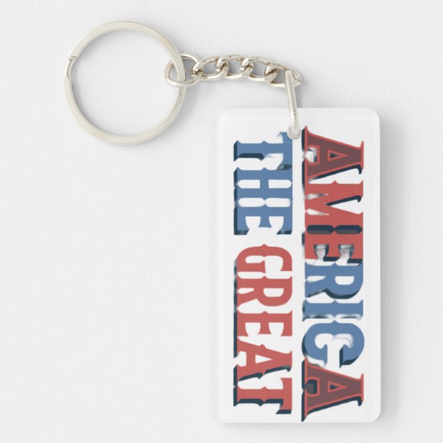 America the Great - Single-Sided Rectangle Keychai Key Ring (Front)