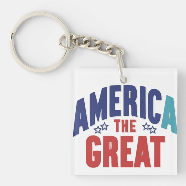 America the Great - Square Keychain (Front)