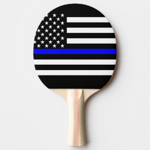 America Thin Blue Line Symbol Ping Pong Paddle