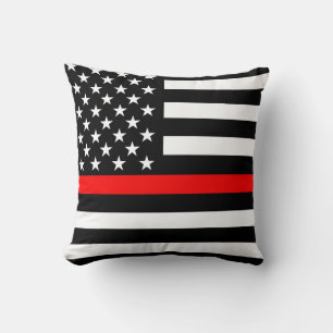 America Thin Red Line Symbol Cushion