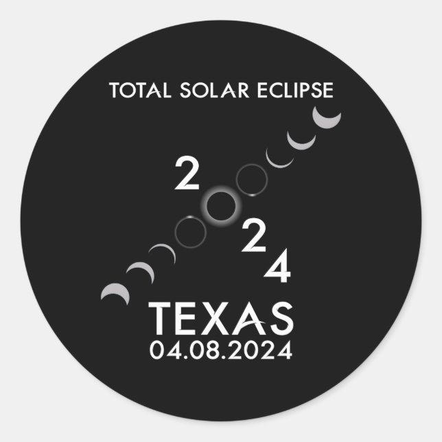 America Totality 040824 Total Solar Eclipse 2024 T Classic Round Sticker (Front)