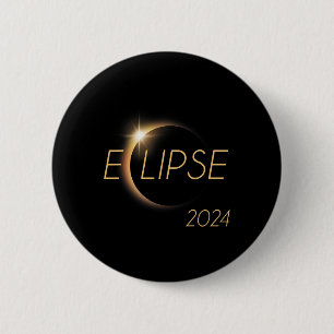 America Totality 04 08 24 Total Solar Eclipse 2024 6 Cm Round Badge