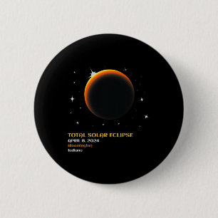 America Totality 04 08 24 Total Solar Eclipse 2024 6 Cm Round Badge