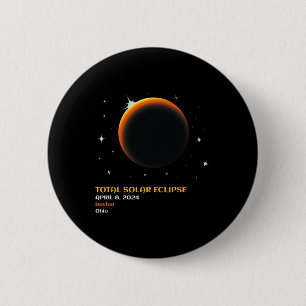 America Totality 04 08 24 Total Solar Eclipse 2024 6 Cm Round Badge