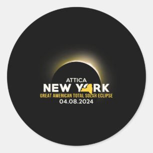 America Totality 04 08 24 Total Solar Eclipse 2024 Classic Round Sticker