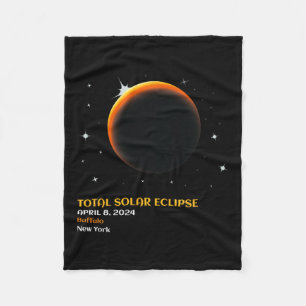 America Totality 04 08 24 Total Solar Eclipse 2024 Fleece Blanket