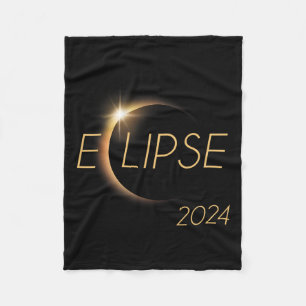America Totality 04 08 24 Total Solar Eclipse 2024 Fleece Blanket