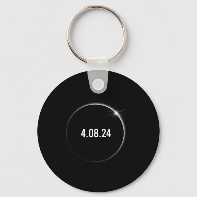 America Totality 04.08.24 Total Solar Eclipse 2024 Key Ring (Front)