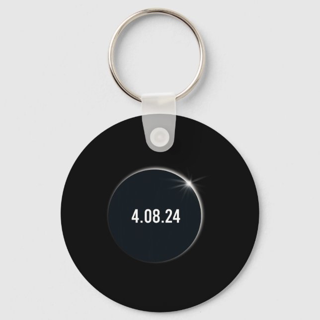 America Totality 04 08 24 Total Solar Eclipse 2024 Key Ring (Front)