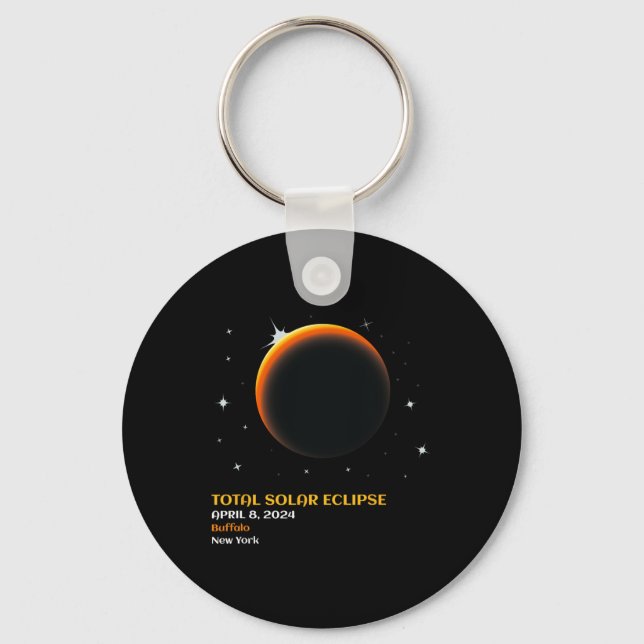 America Totality 04 08 24 Total Solar Eclipse 2024 Key Ring (Front)