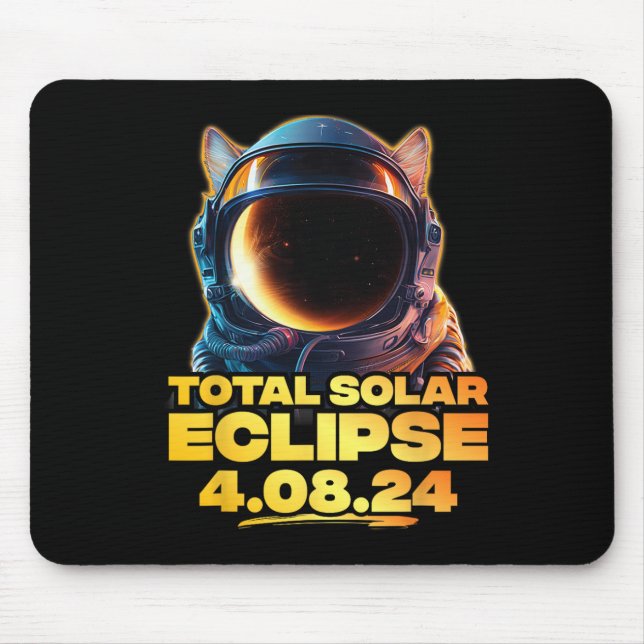 America Totality 4.08.24 Total Solar Eclipse Cat 2 Mouse Mat (Front)