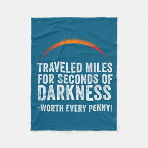 America Totality Spring 4.08.24 Solar Eclipse 2024 Fleece Blanket