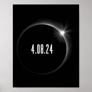 America Totality Spring 4.08.24 Total Solar Eclips Poster