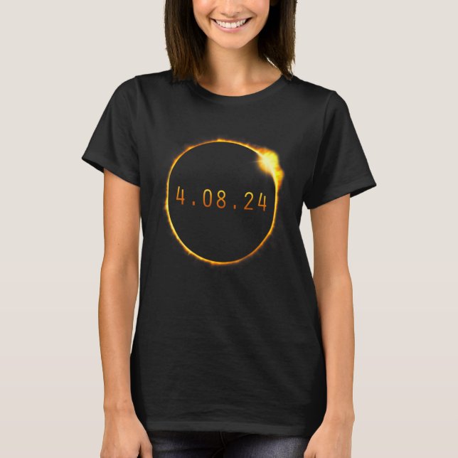 America Totality Spring 4 08 24 Total Solar Eclips T-Shirt (Front)