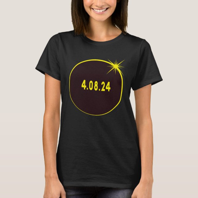 America Totality Spring 4 08 24 Total Solar Eclips T-Shirt (Front)
