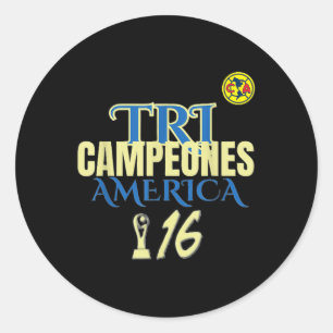 America Tricampeon. Amame Mas Classic Round Sticker