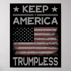 America Trumpless - Anti Trump Distressed American Poster
