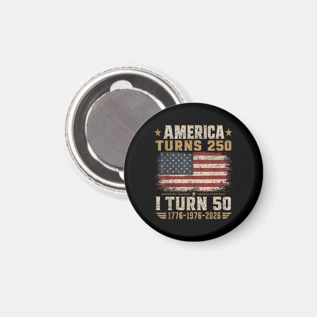 America Turns 250 I Turn 50 Magnet (Front/Back)