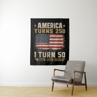 America Turns 250 I Turn 50 Tapestry