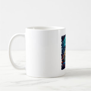 America turtle under Moon with American Flag Copy Coffee Mug