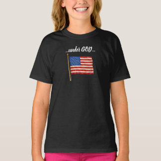 America Under God White Font T-Shirt