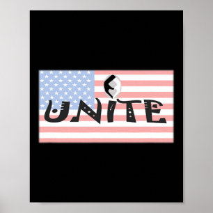 America Unite Biden Trump Campaign Election  Poster