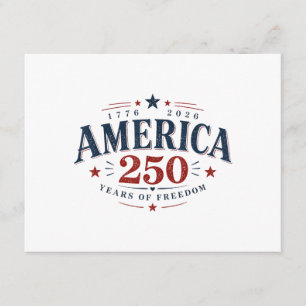 America USA 250th, 250 Years of Freedom Enclosure Card