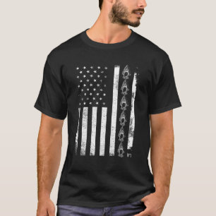 America Usa Flag Arrowhead Hunter Hunting Collecto T-Shirt