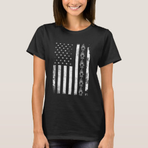 America Usa Flag Arrowhead Hunter Hunting Collecto T-Shirt