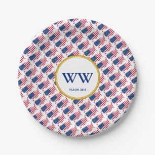 AMERICA USA FLAG Birthday Heritage Party Paper Plate