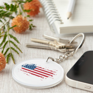 America usa flag key ring