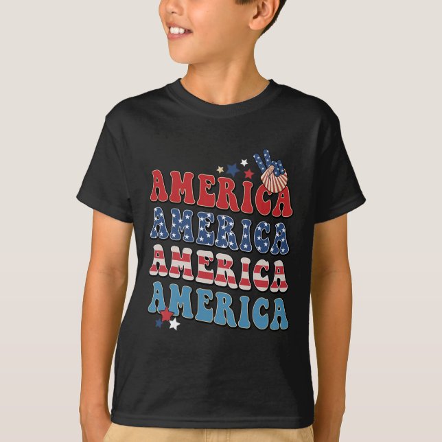 America Usa Fourth Of July 4th For Men Womens And  T-Shirt (Front)