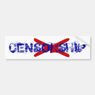 America USA freedom does not include censorship Bu Bumper Sticker