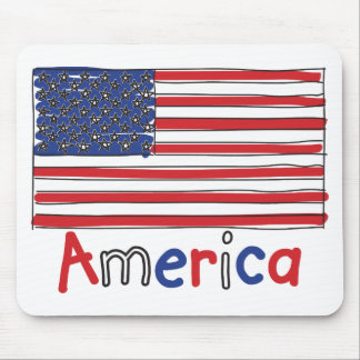 America USA KIDS Flag Mouse Mat