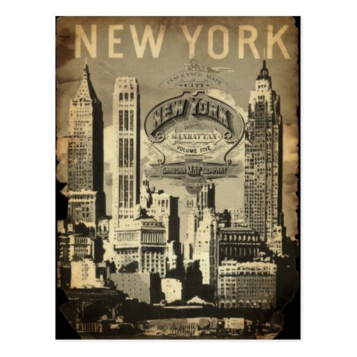 Image of America USA travel vintage New York Postcard